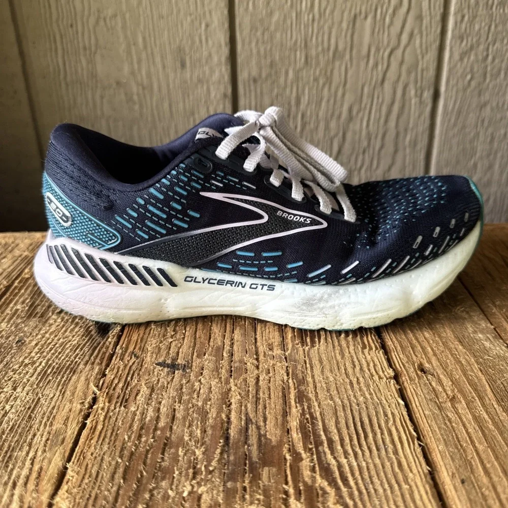 Brooks Glycerin 20 Peacoat Lilac Blue Running Shoes 1203701B499 Womens Size 6.5
